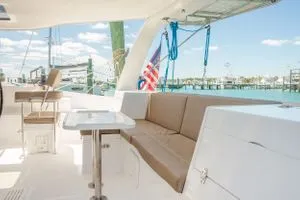 Deck of Imi Ola, a Seawind 1260 catamaran at Central Abaco, Bahamas