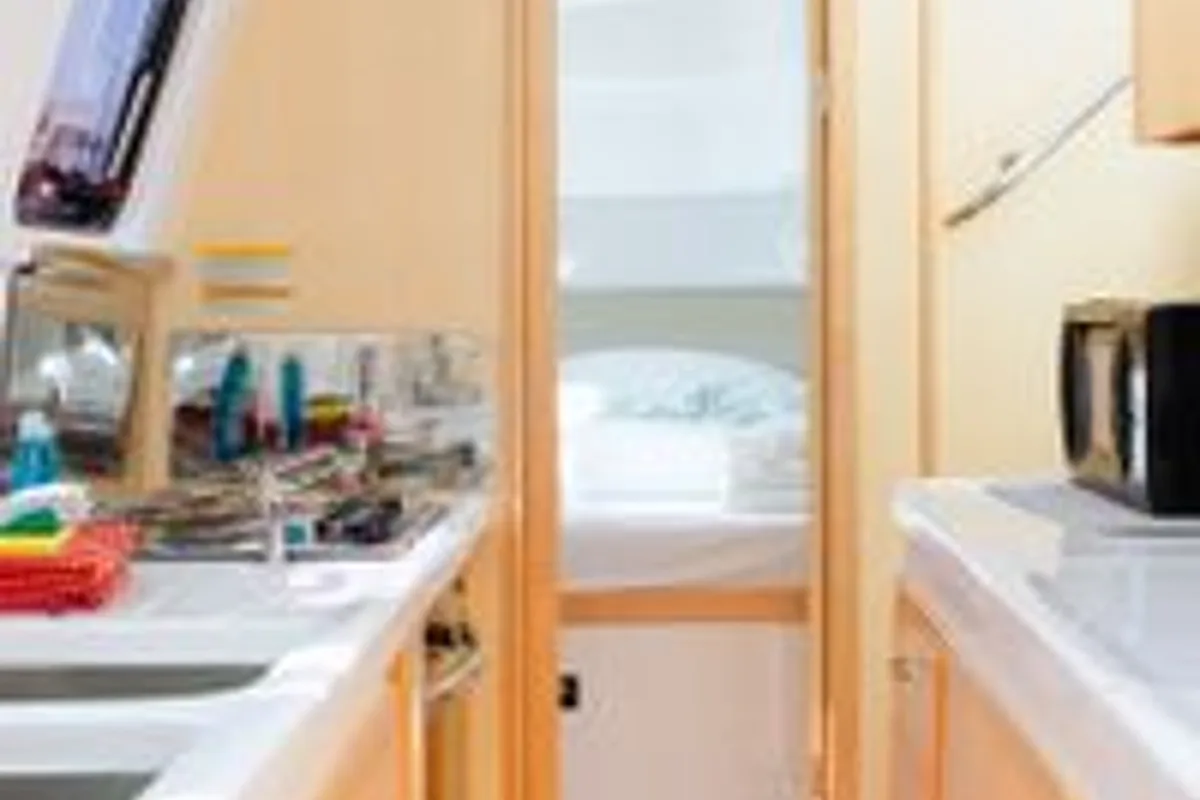 Galley of Imi Ola, a Seawind 1260 catamaran at Central Abaco, Bahamas