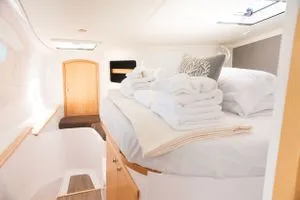 Cabin on Imi Ola, a Seawind 1260 catamaran at Central Abaco, Bahamas