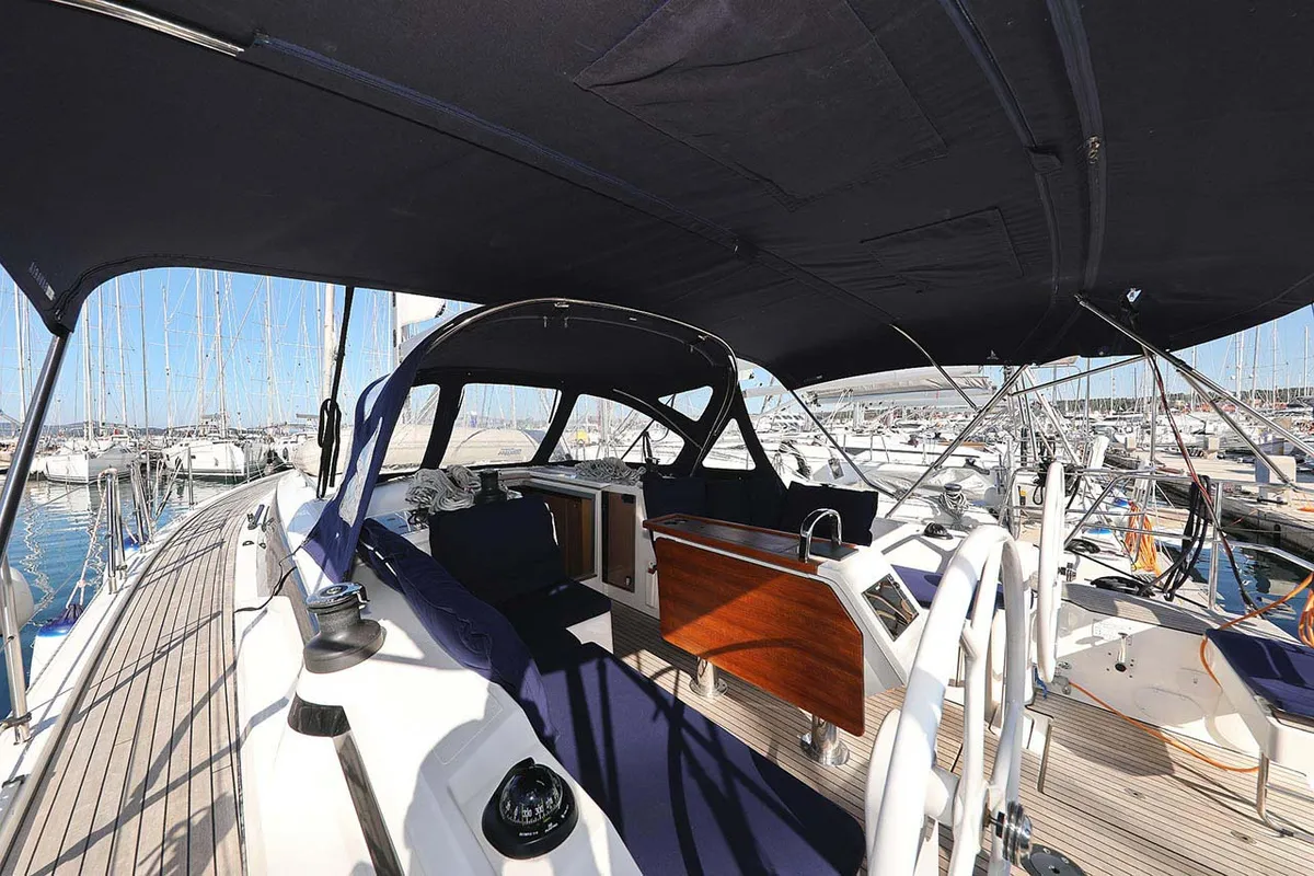 First Light, a Bavaria C42 sailboat at Grad Biograd na Moru, Croatia