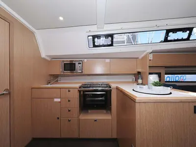 Galley of First Light, a Bavaria C42 sailboat at Biograd na Moru, Croatia