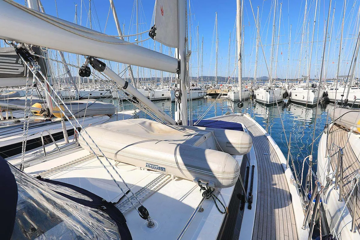 First Light, a Bavaria C42 sailboat at Grad Biograd na Moru, Croatia