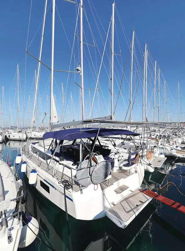 First Light, a Bavaria C42 sailboat at Grad Biograd na Moru, Croatia