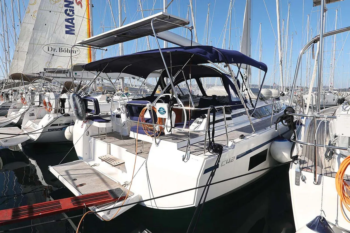 First Light, a Bavaria C42 sailboat at Grad Biograd na Moru, Croatia