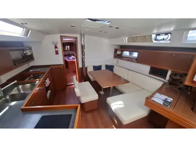 Salon of Rumba, a Beneteau Oceanis 45 sailboat at Herceg Novi, Montenegro