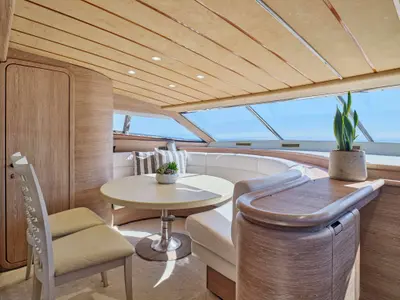 Apeiron Blue, a Ferretti 80 motor yacht at Lavreotiki Municipal Unit, Greece