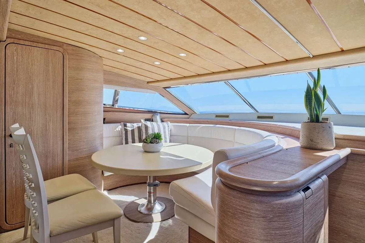 Apeiron Blue, a Ferretti 80 motor yacht at Lavreotiki Municipal Unit, Greece