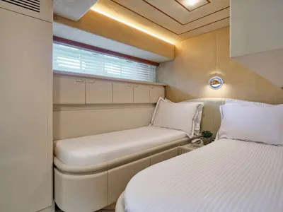 Apeiron Blue, a Ferretti 80 motor yacht at Lavreotiki Municipal Unit, Greece