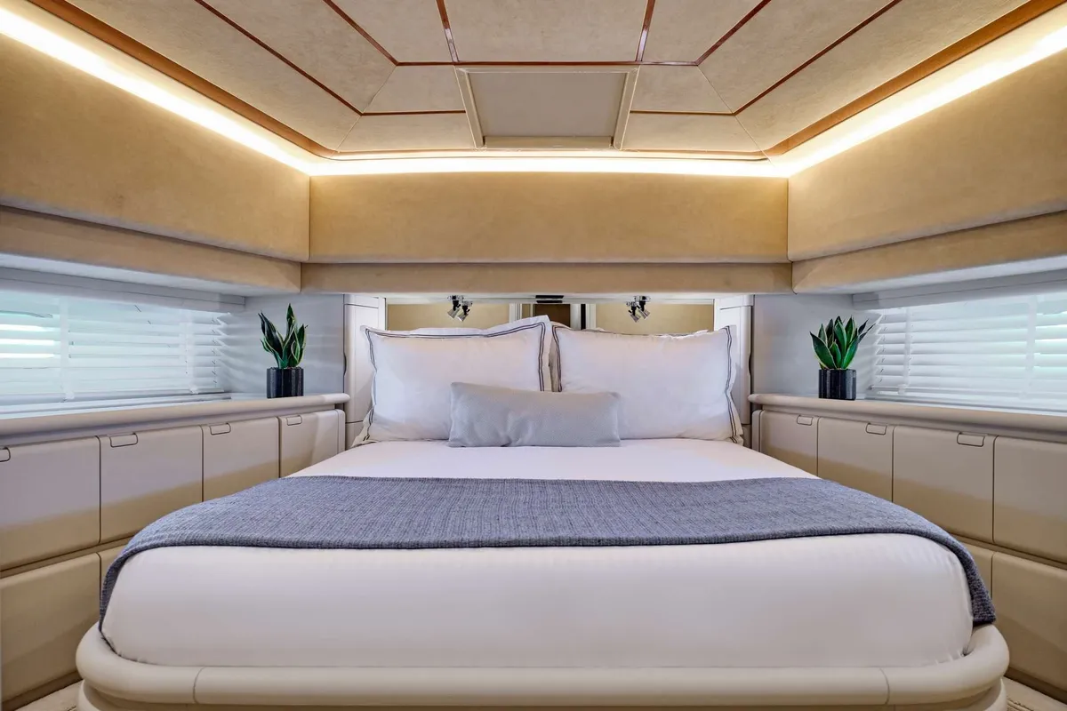 Apeiron Blue, a Ferretti 80 motor yacht at Lavreotiki Municipal Unit, Greece