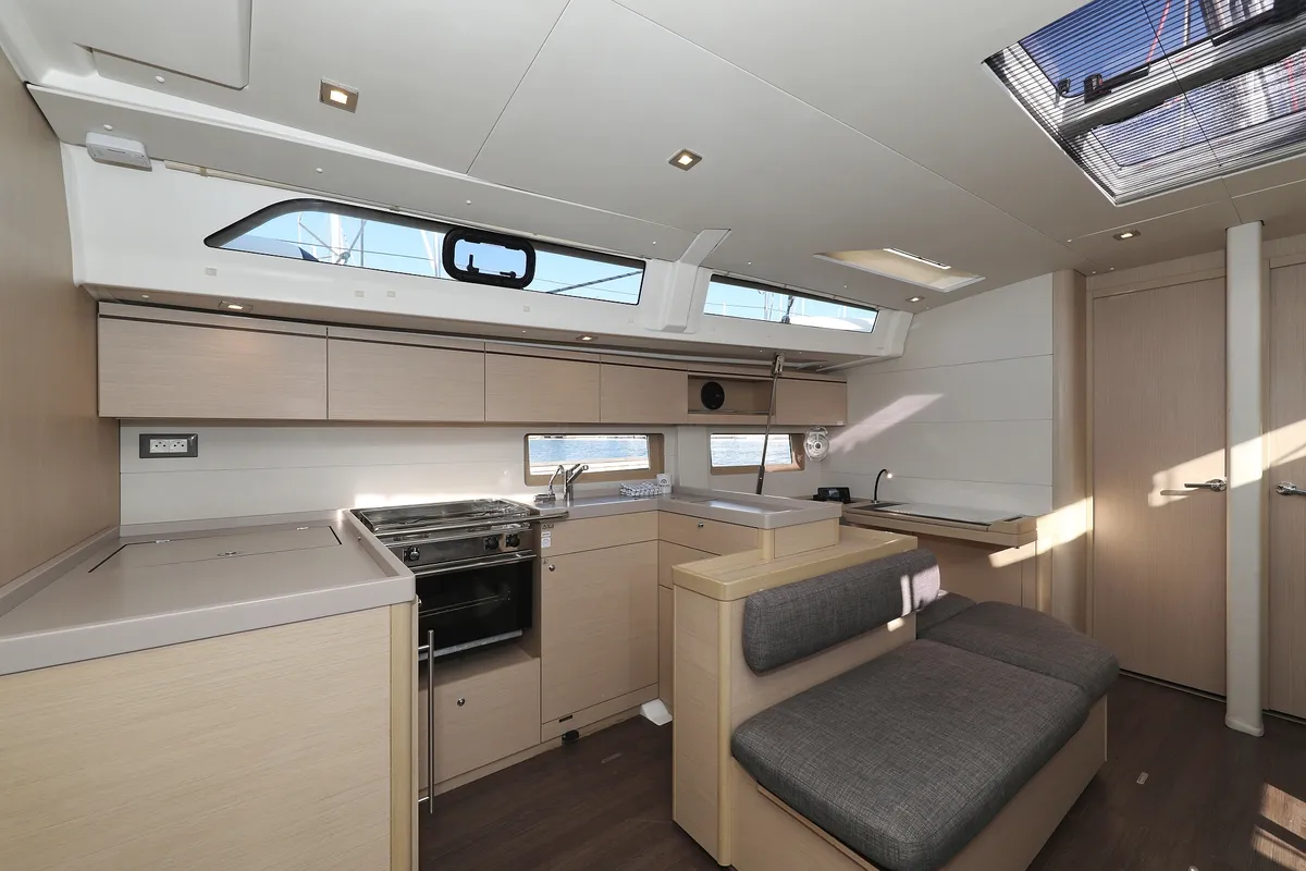 Galley of Air 1, a Beneteau Oceanis 51.1 sailboat at Grad Trogir, Croatia