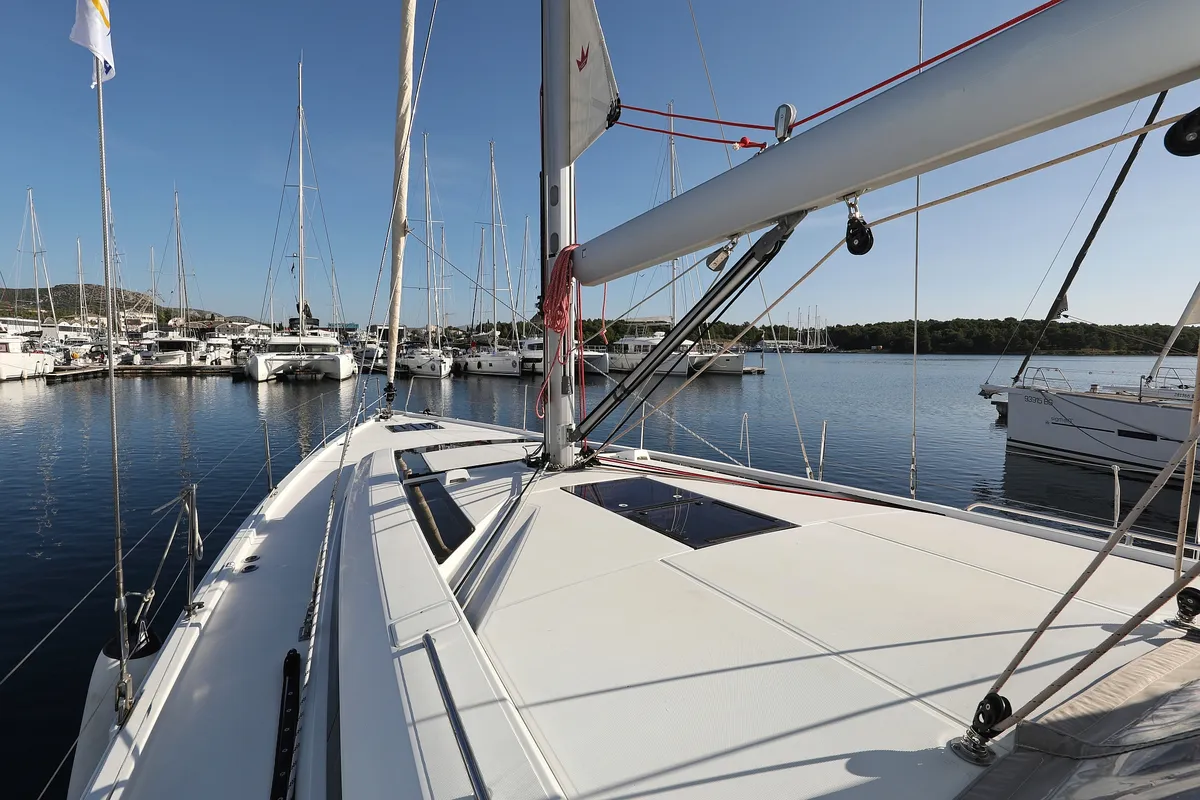 Exterior view of Air 1, a Beneteau Oceanis 51.1 sailboat at Grad Trogir, Croatia