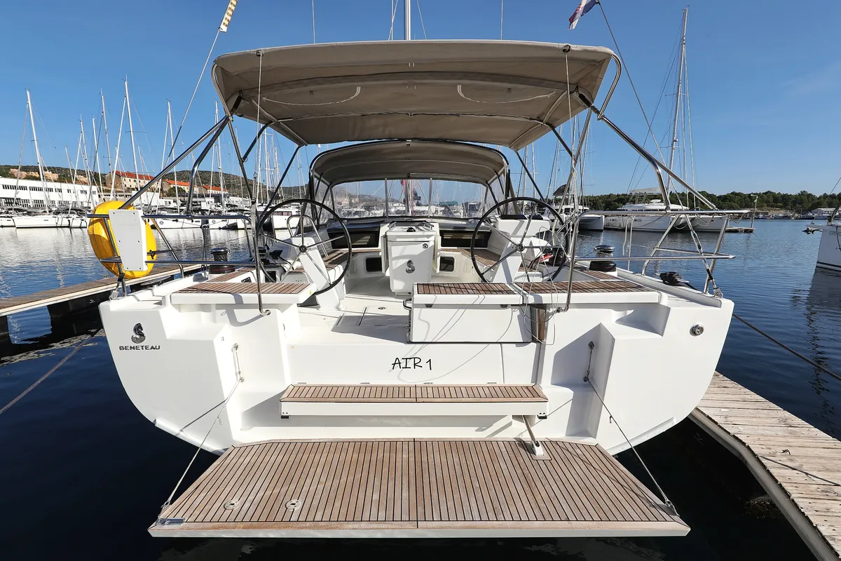 Exterior view of Air 1, a Beneteau Oceanis 51.1 sailboat at Grad Trogir, Croatia