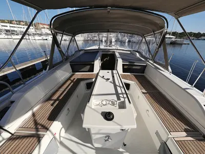 Deck of Air 1, a Beneteau Oceanis 51.1 sailboat at Grad Trogir, Croatia