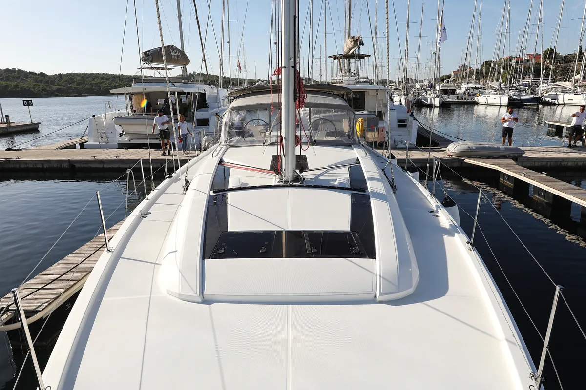 Exterior view of Air 1, a Beneteau Oceanis 51.1 sailboat at Grad Trogir, Croatia