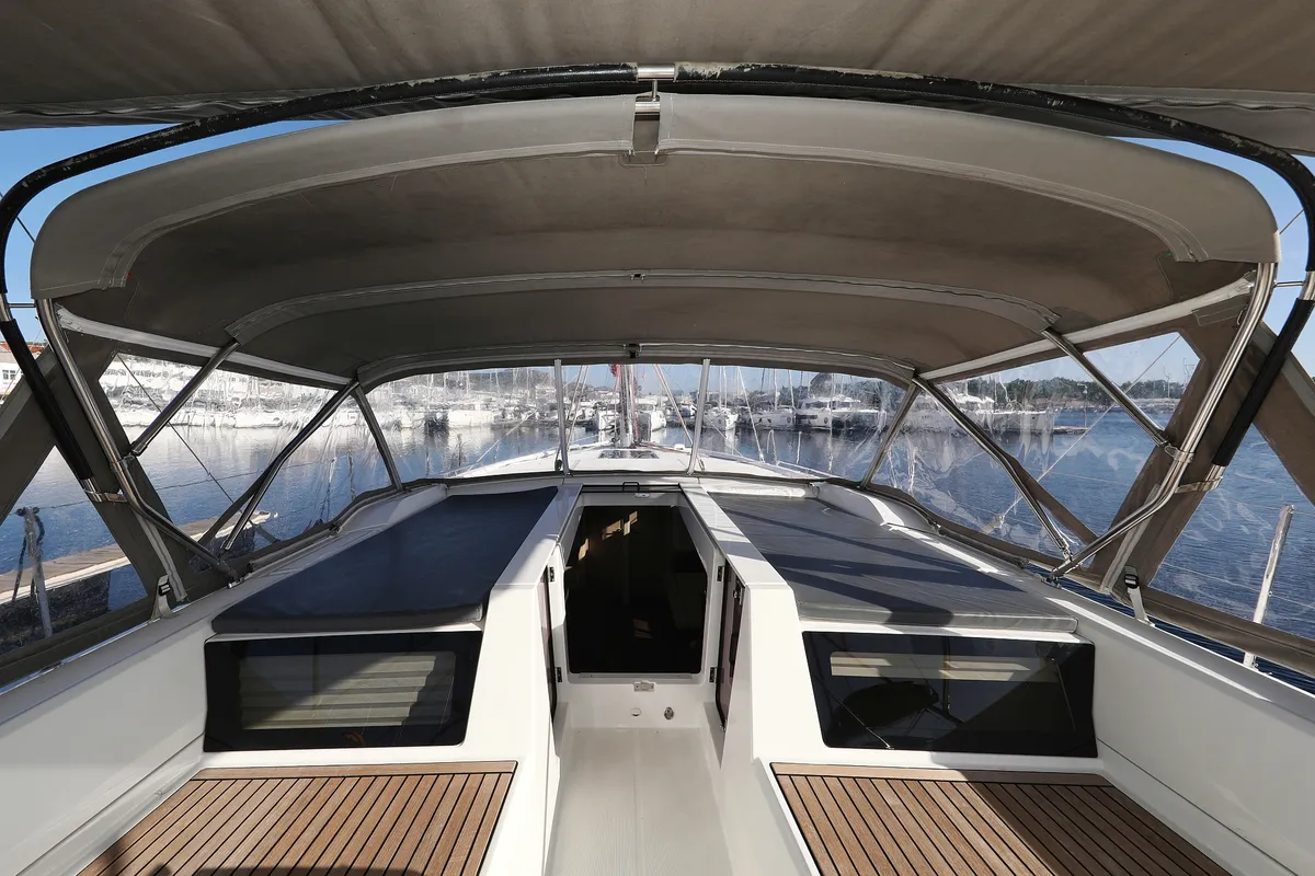 Deck of Air 1, a Beneteau Oceanis 51.1 sailboat at Grad Trogir, Croatia