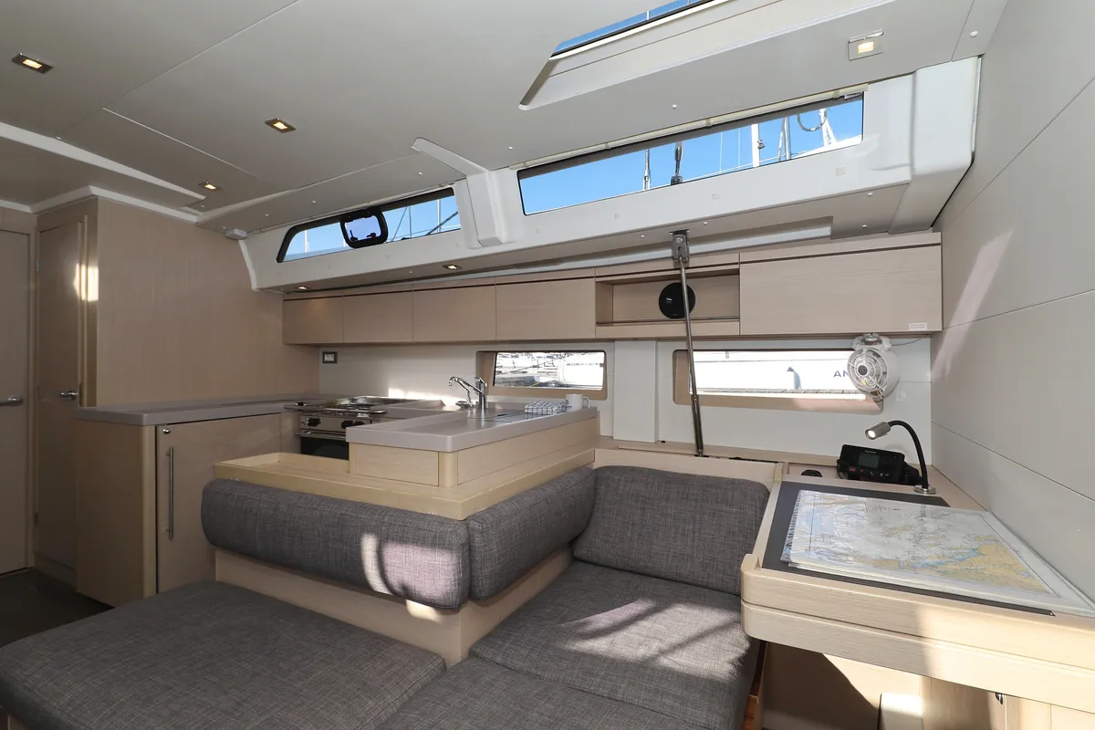 Salon of Air 1, a Beneteau Oceanis 51.1 sailboat at Grad Trogir, Croatia