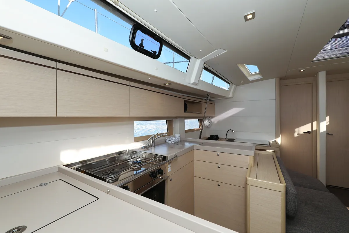 Galley of Air 1, a Beneteau Oceanis 51.1 sailboat at Grad Trogir, Croatia