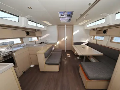 Salon of Air 1, a Beneteau Oceanis 51.1 sailboat at Grad Trogir, Croatia