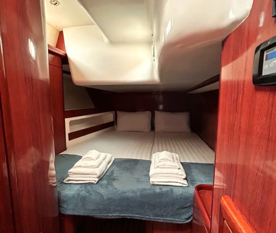 Cabin on Alexandria, a Ocean Star 58.4 sailboat at Athens, Greece