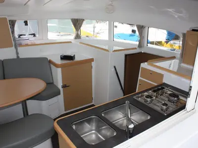 Galley of Amelie, a Lagoon 380 catamaran at Baan Salak Phet, Thailand