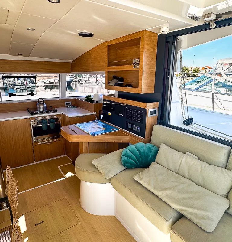 Galley of Aussie, a Bali Catsmart catamaran at Pirovac, Croatia
