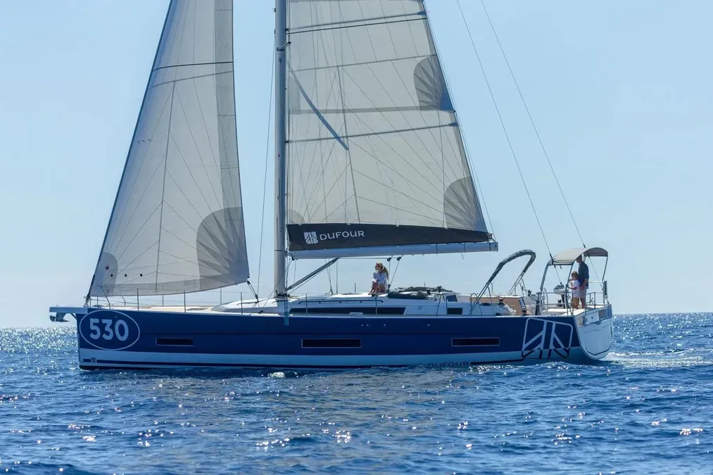 Hermes, a Dufour 530 sailboat at Municipal Unit of Rhodes, Greece