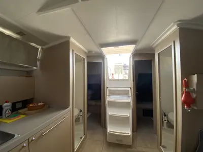 Galley of Beneteau Oceanis 38.1, a sailboat at Fethiye, Turkey