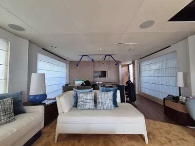 Salon of Azimut Grande 26M, a motor yacht at Šibenik, Croatia
