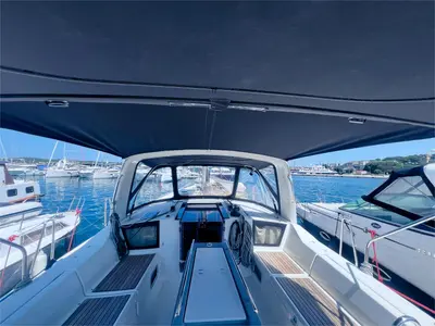 Cockpit of Office 2, a Beneteau Oceanis 41.1 sailboat at Grad Pula, Croatia