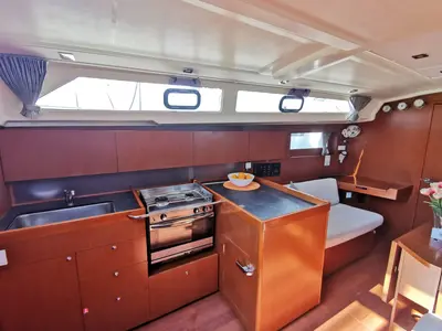 Galley of Office 2, a Beneteau Oceanis 41.1 sailboat at Grad Pula, Croatia