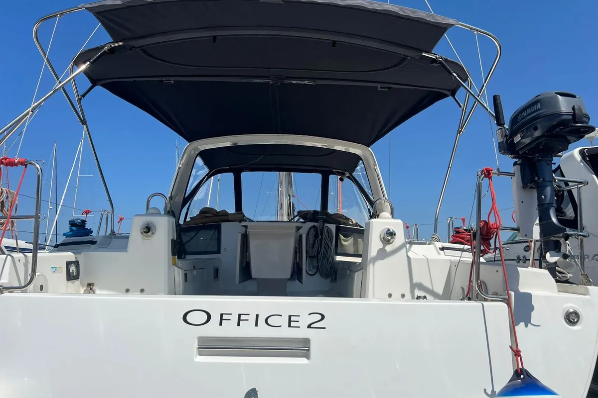 Exterior view of Office 2, a Beneteau Oceanis 41.1 sailboat at Grad Pula, Croatia