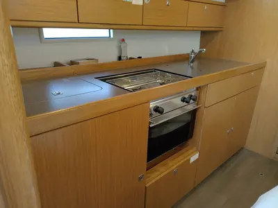 Galley of Aquamarijn, a Bavaria 41 Cruiser sailboat at Yerseke, Netherlands