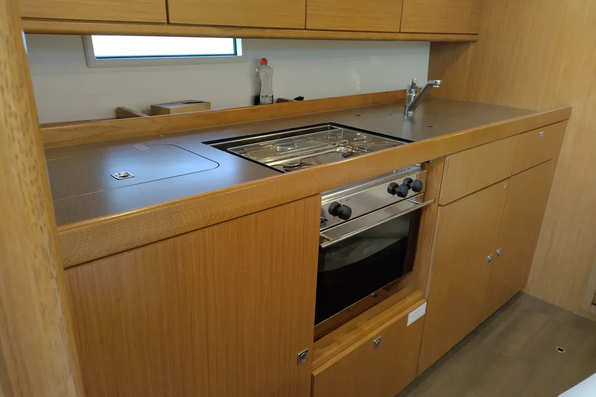 Galley of Aquamarijn, a Bavaria 41 Cruiser sailboat at Yerseke, Netherlands