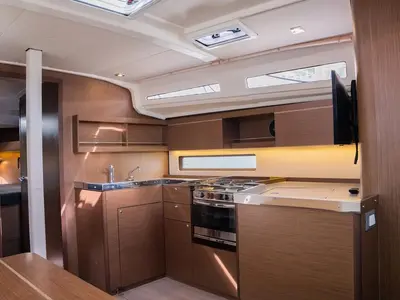 Galley of Polemas, a Beneteau Oceanis 40.1 sailboat at Toulon, France
