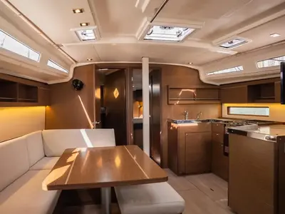 Salon of Polemas, a Beneteau Oceanis 40.1 sailboat at Toulon, France