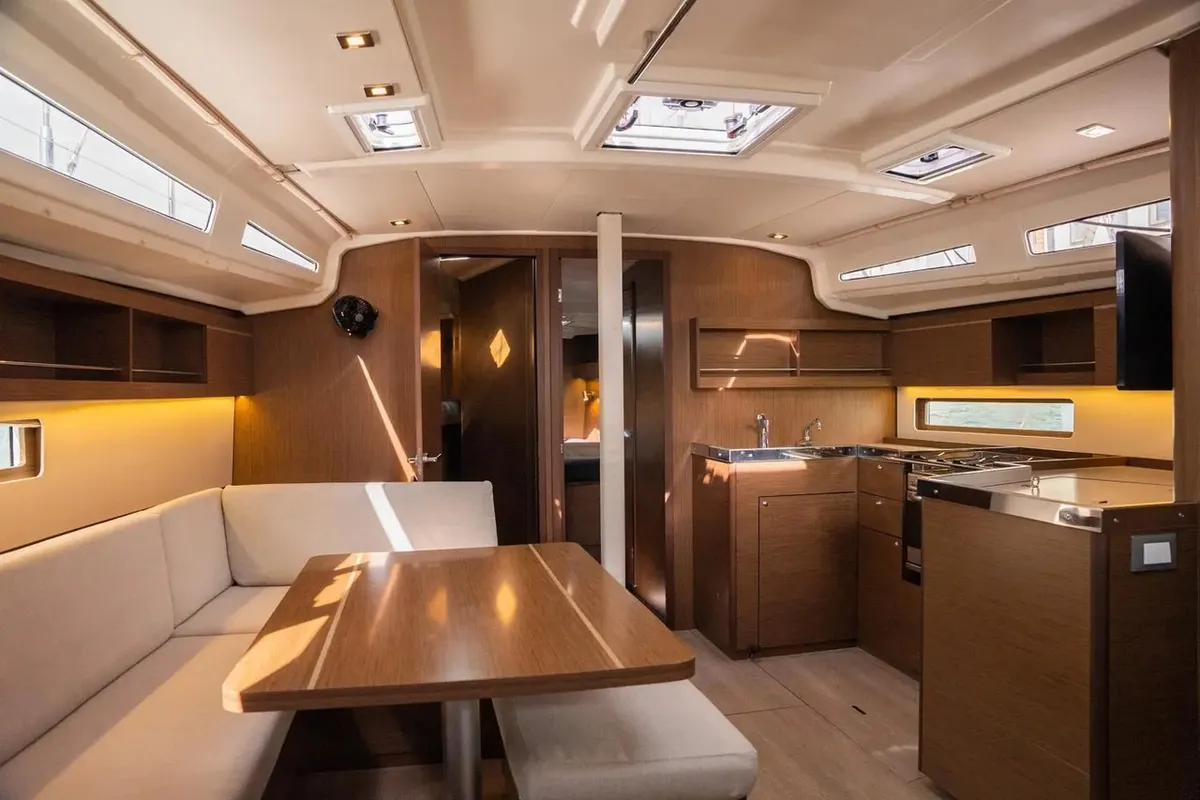 Salon of Polemas, a Beneteau Oceanis 40.1 sailboat at Toulon, France