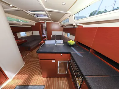 Galley of Vivien, a Hanse 418 sailboat at Dubrovnik, Croatia
