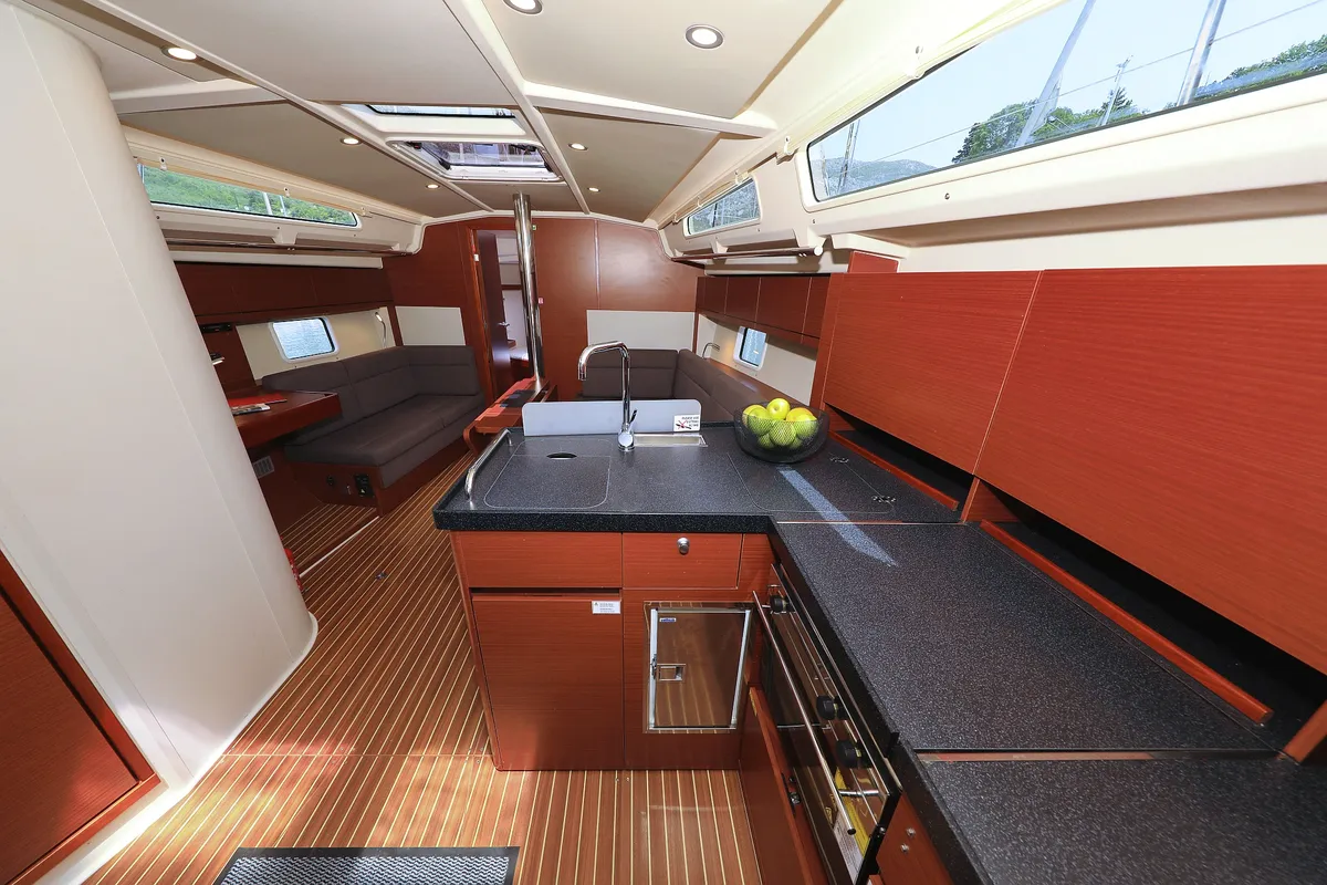 Galley of Vivien, a Hanse 418 sailboat at Dubrovnik, Croatia