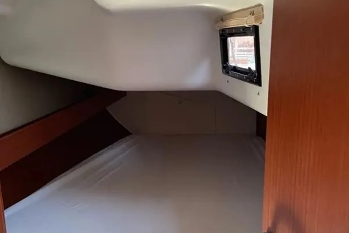 Cabin on Polaris, a Dehler 38 SQ sailboat at Lavrion, Greece