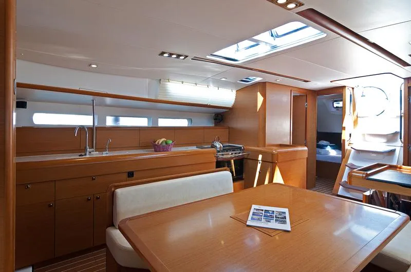 Galley of Aqua Kiss, a Jeanneau Sun Odyssey 509 sailboat at Grad Pula, Croatia