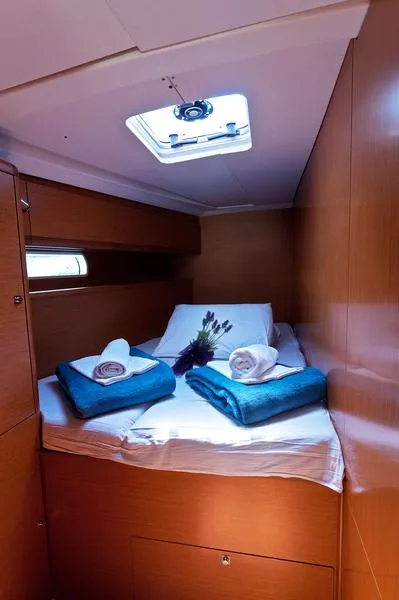 Cabin on Aqua Kiss, a Jeanneau Sun Odyssey 509 sailboat at Grad Pula, Croatia