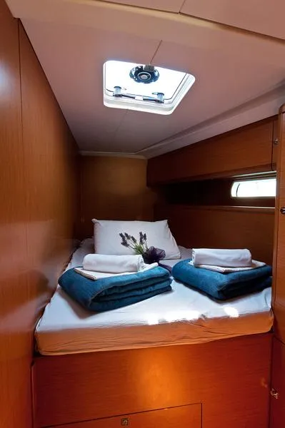 Cabin on Aqua Kiss, a Jeanneau Sun Odyssey 509 sailboat at Grad Pula, Croatia