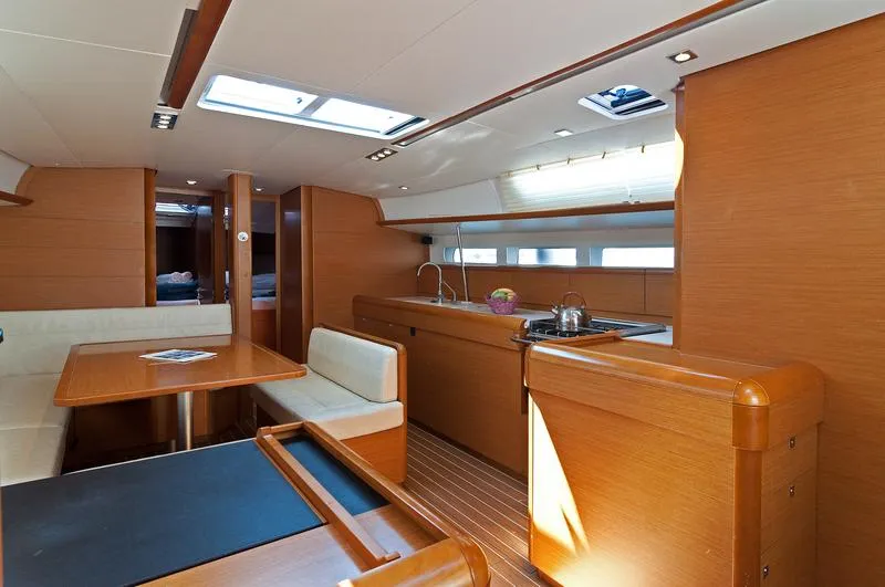 Galley of Aqua Kiss, a Jeanneau Sun Odyssey 509 sailboat at Grad Pula, Croatia