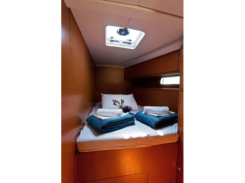 Cabin on Aqua Kiss, a Jeanneau Sun Odyssey 509 sailboat at Grad Pula, Croatia