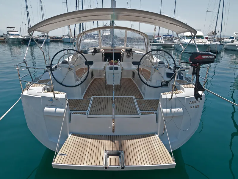 Galley of Aqua Kiss, a Jeanneau Sun Odyssey 509 sailboat at Grad Pula, Croatia