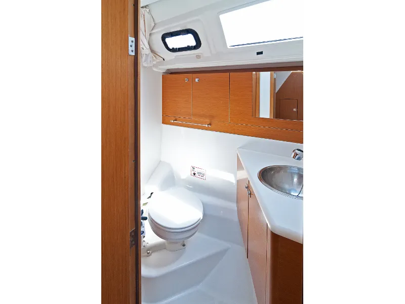 Head on Aqua Kiss, a Jeanneau Sun Odyssey 509 sailboat at Grad Pula, Croatia