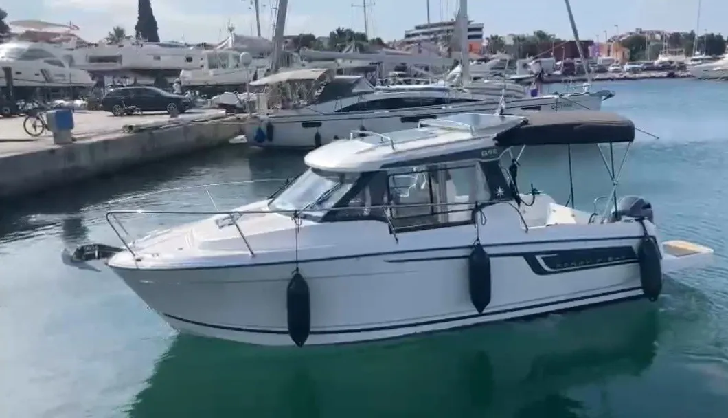 Exterior view of NN, a Jeanneau Merry Fisher 695 Serie2 motorboat at Seget Donji, Croatia
