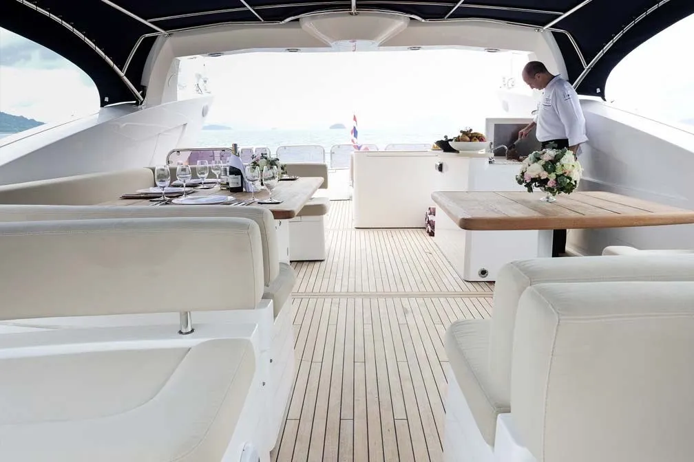 Major Affair, a Sunseeker 90 motor yacht at Pa Khlok, Thailand
