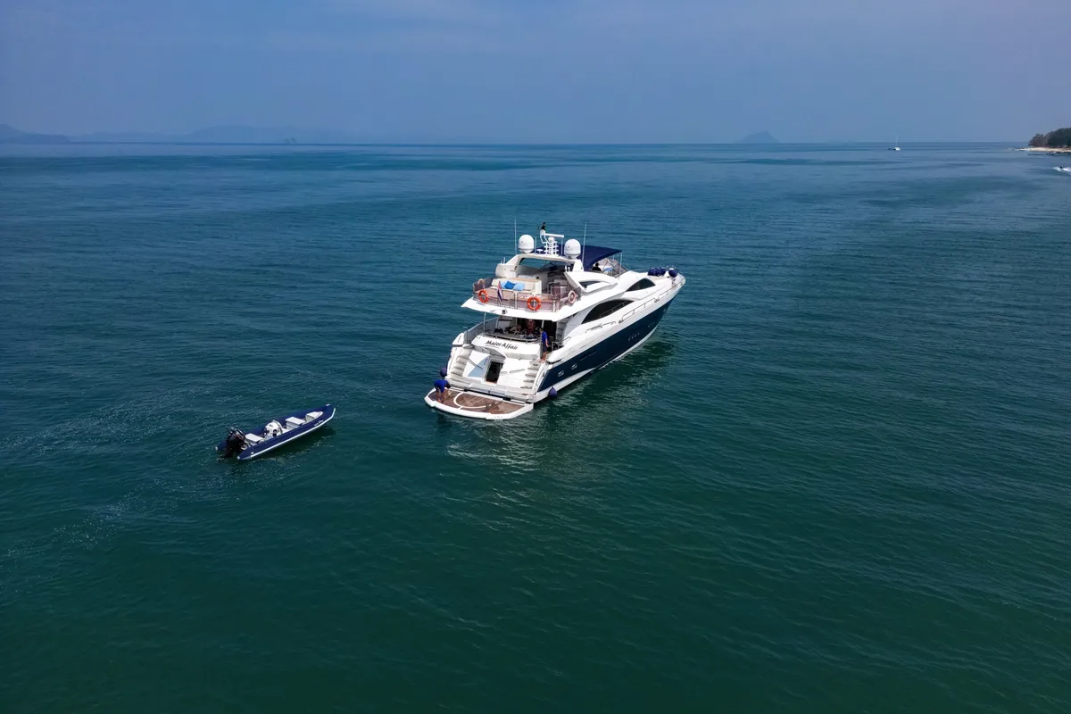 Major Affair, a Sunseeker 90 motor yacht at Pa Khlok, Thailand