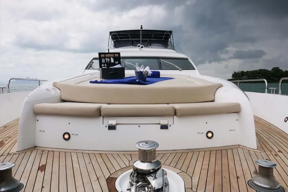 Major Affair, a Sunseeker 90 motor yacht at Pa Khlok, Thailand